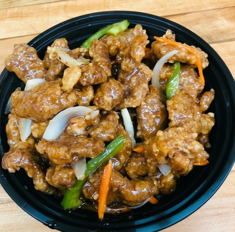Ginger beef at New China Kitchen on Saint Anne's Road, St. Vital, Winnipeg